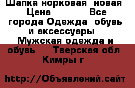 Шапка норковая, новая › Цена ­ 5 000 - Все города Одежда, обувь и аксессуары » Мужская одежда и обувь   . Тверская обл.,Кимры г.